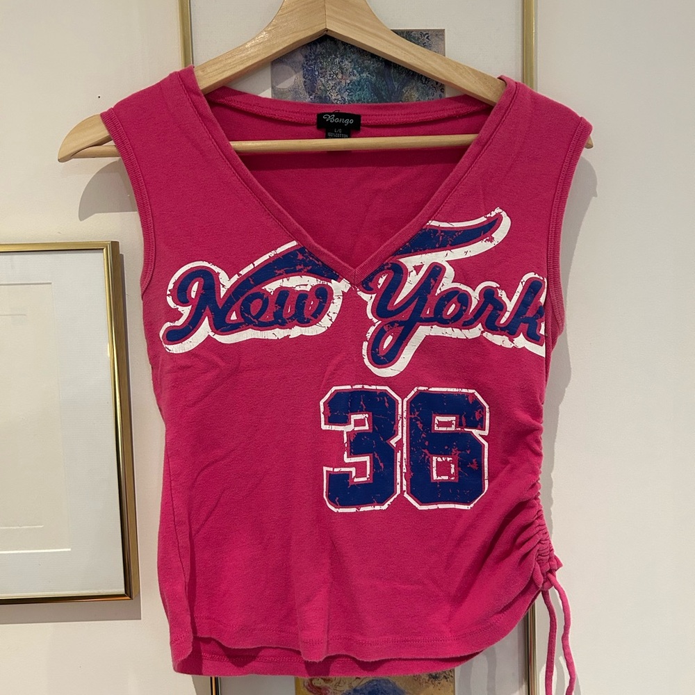 Vintage Pink New York Graphic Women's Top